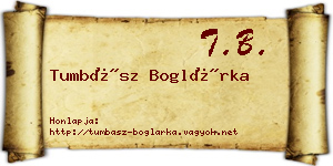 Tumbász Boglárka névjegykártya