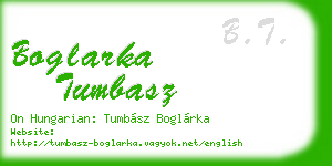 boglarka tumbasz business card